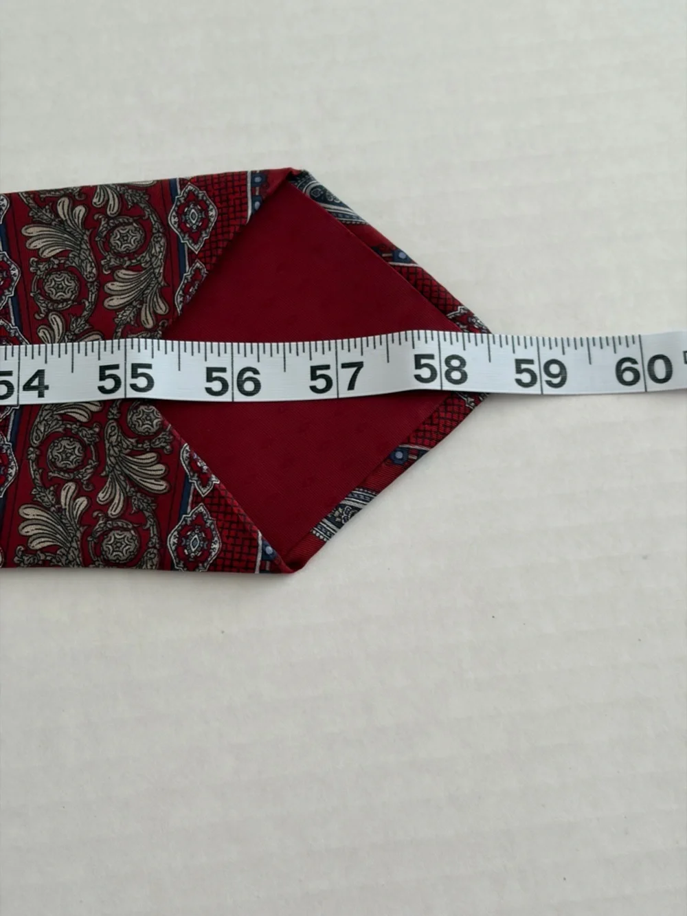 Vintage Arrow Red Paisley Silk Tie Italian Silk Classic Wide Necktie